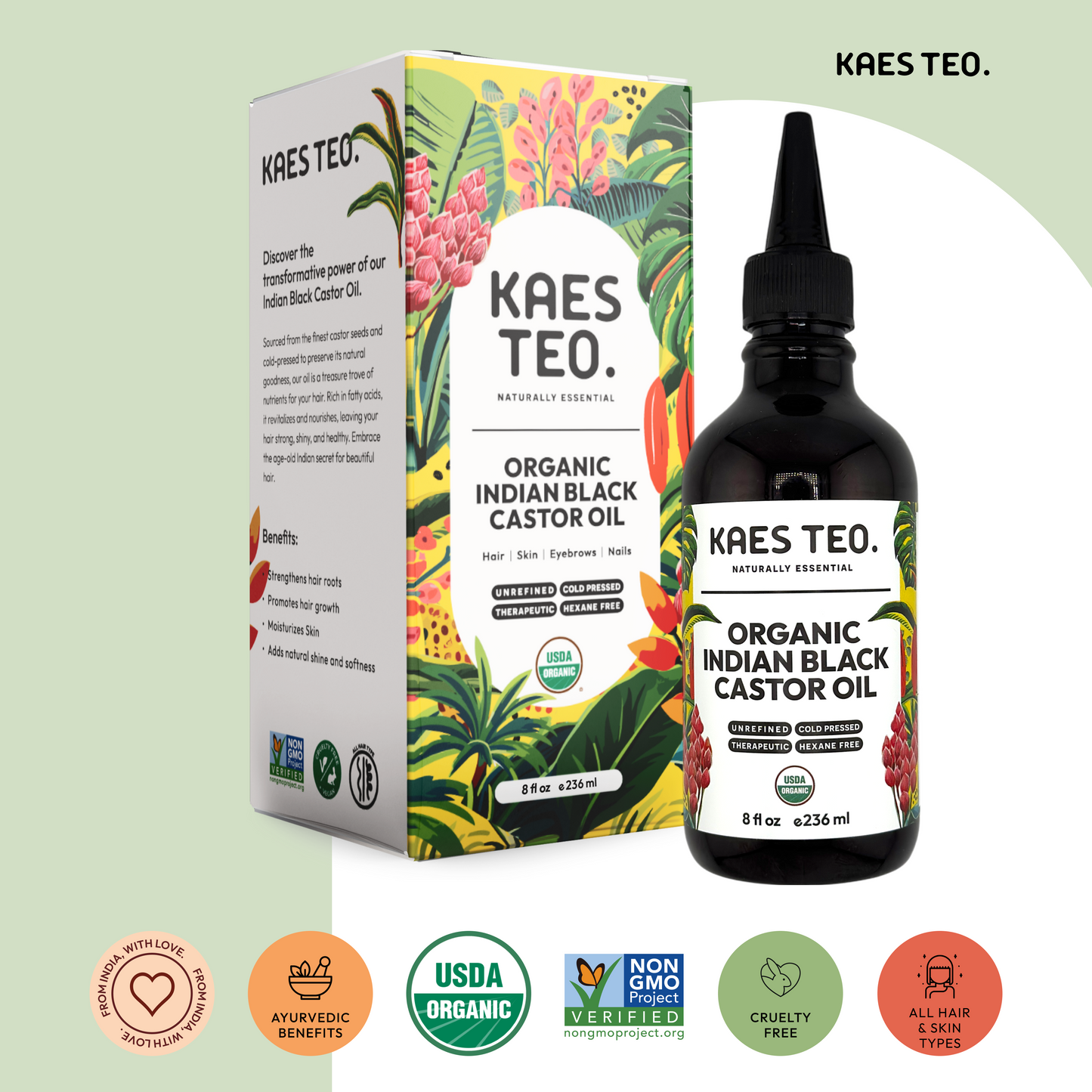 Organic Indian Black Castor Oil